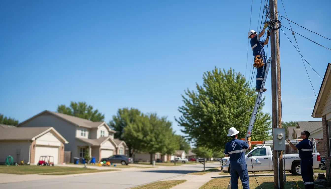 Residential electrician providing installation services in Roseville, OH
